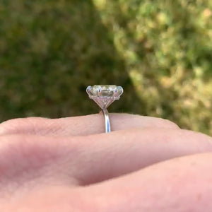 Six Prong Solitaire + Hidden Halo Setting
