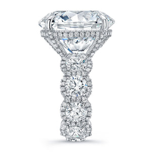 Round Cut Diamond Engagement Ring with Eternity Style, Engagement Ring,  - [Wachler]