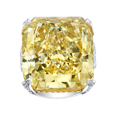 Fancy Yellow Cushion Cut Diamond Engagement Ring, Engagement Ring,  - [Wachler]