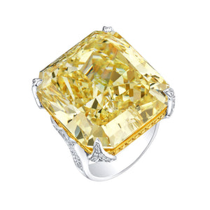 Fancy Yellow Cushion Cut Diamond Engagement Ring, Engagement Ring,  - [Wachler]