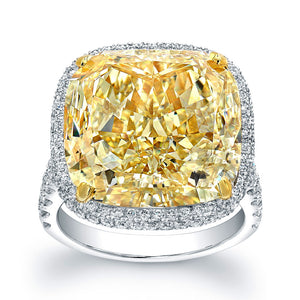 Fancy Yellow Asscher Cut Diamond Engagement Ring, Engagement Ring,  - [Wachler]