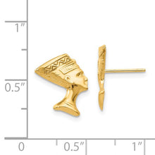 Load image into Gallery viewer, 14k Gold Nefertiti Children&#39;s Earrings