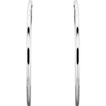 Load image into Gallery viewer, Sterling Silver 45 mm Endless Hoop Tube Earrings