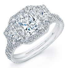 Load image into Gallery viewer, Radiant Cut Diamond Engagement Ring with Pave Halo, Engagement Ring,  - [Wachler]