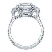 Load image into Gallery viewer, Asscher Cut Diamond Engagement Ring with Pave Halo, Engagement Ring,  - [Wachler]