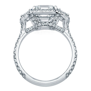 Asscher Cut Diamond Engagement Ring with Pave Halo, Engagement Ring,  - [Wachler]