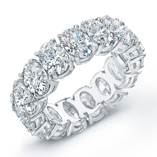 Oval Diamond Platinum Eternity Band, Wedding Bands,  - [Wachler]