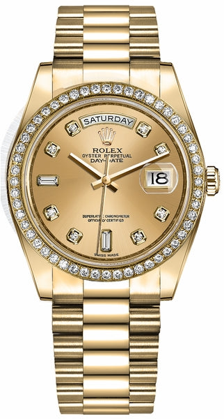 Day-Date 36 Champagne Diamond Dial Women's Watch 128348RBR