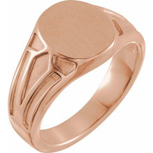 Load image into Gallery viewer, 14K Gold 13x10.5 mm Geometric Signet Ring