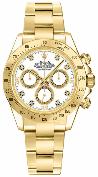 Cosmograph Daytona White Diamond Dial Watch 116528