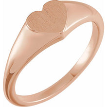 Load image into Gallery viewer, 14K Gold Heart Signet Ring