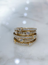 Load image into Gallery viewer, 5-Row Diamond Pave Ring in 18K Yellow Gold