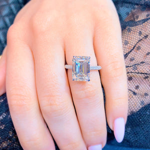 5 Carat Emerald Cut Diamond Ring, Engagement Ring,  - [Wachler]