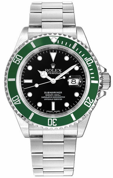 Submariner Date Kermit Black Dial Men's Watch 16610