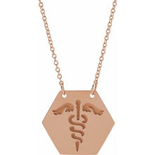 Load image into Gallery viewer, 14K Gold Engraveable Medical Identification 18&quot; Necklace