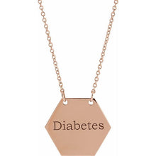 Load image into Gallery viewer, 14K Gold Engraveable Medical Identification 18&quot; Necklace
