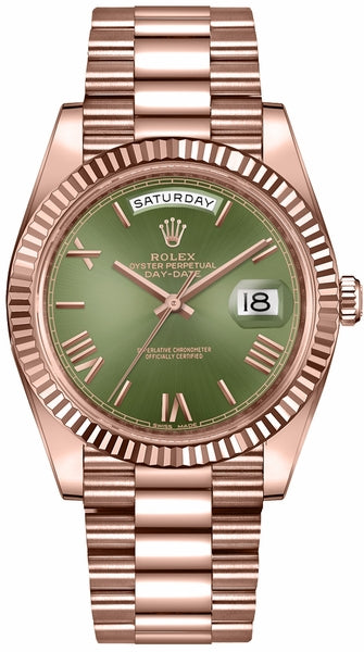 Day-Date 40 Green Dial Rose Gold Watch 228235