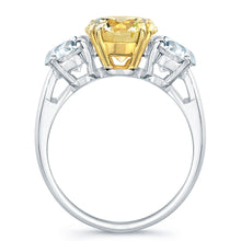 Load image into Gallery viewer, Round Fancy Yellow Diamond Engagement Ring, Engagement Ring,  - [Wachler]