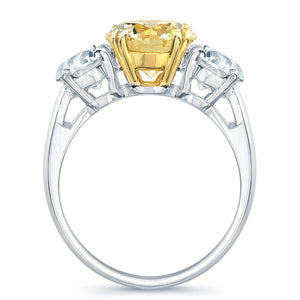 Round Fancy Yellow Diamond Engagement Ring, Engagement Ring,  - [Wachler]