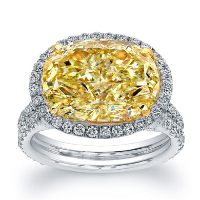 Fancy Yellow Oval Diamond Engagement Ring, Engagement Ring,  - [Wachler]