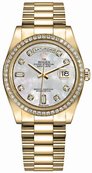Day-Date 36 18k Yellow Gold Diamonds Women's Watch 128348RBR