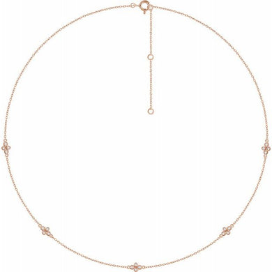 14K 1/6 CTW Diamond 5-Station 18