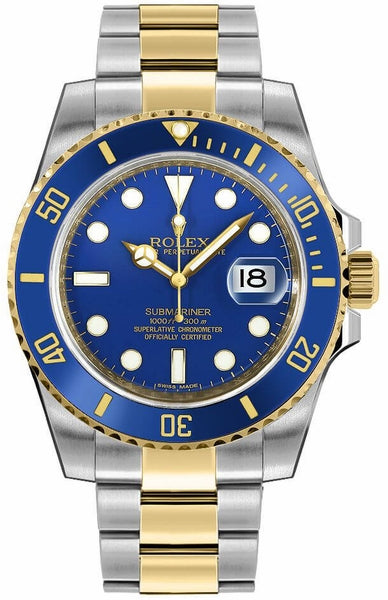Submariner Date Two Tone Blue Dial Men's Watch 116613LB