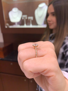 1.20 Carat Oval Diamond Engagement Ring in 18k Rose Gold