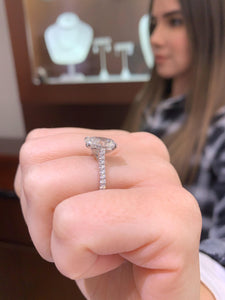 2.01 Carat Oval Diamond Platinum Engagement Ring